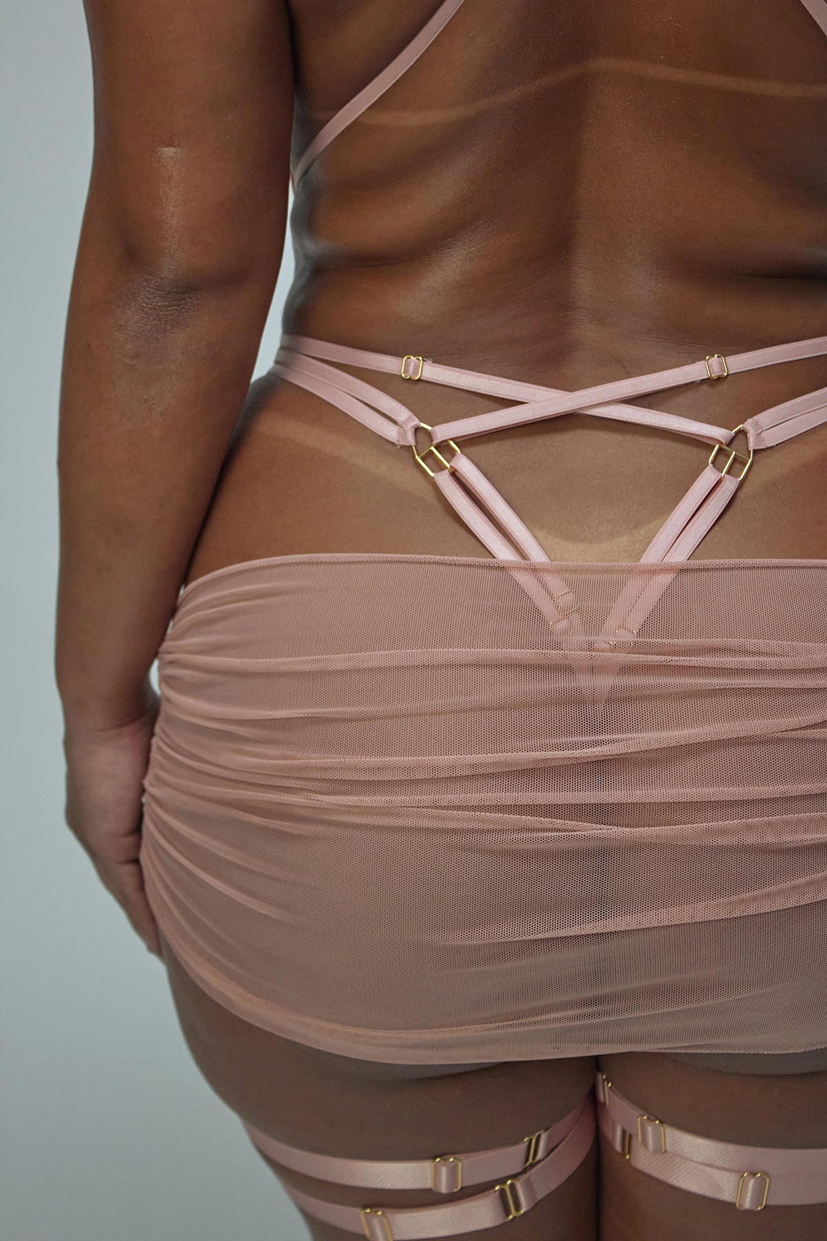 minissaia transparente rose