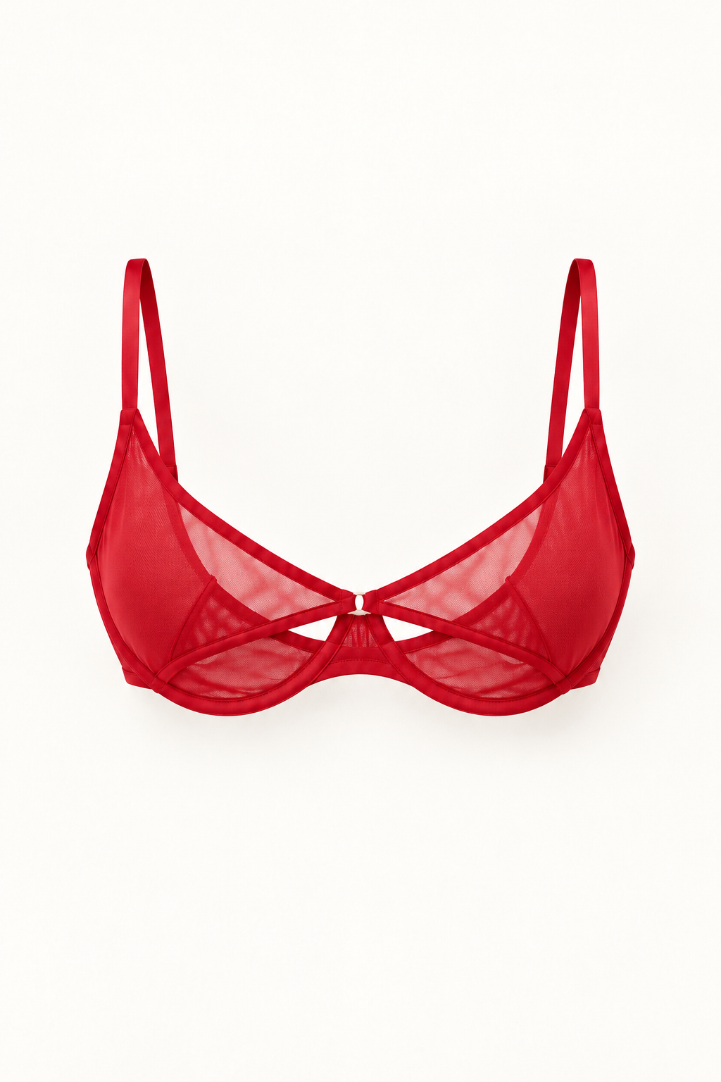 sutiã tule vermelho 𝒑𝒓𝒆́-𝒗𝒆𝒏𝒅𝒂