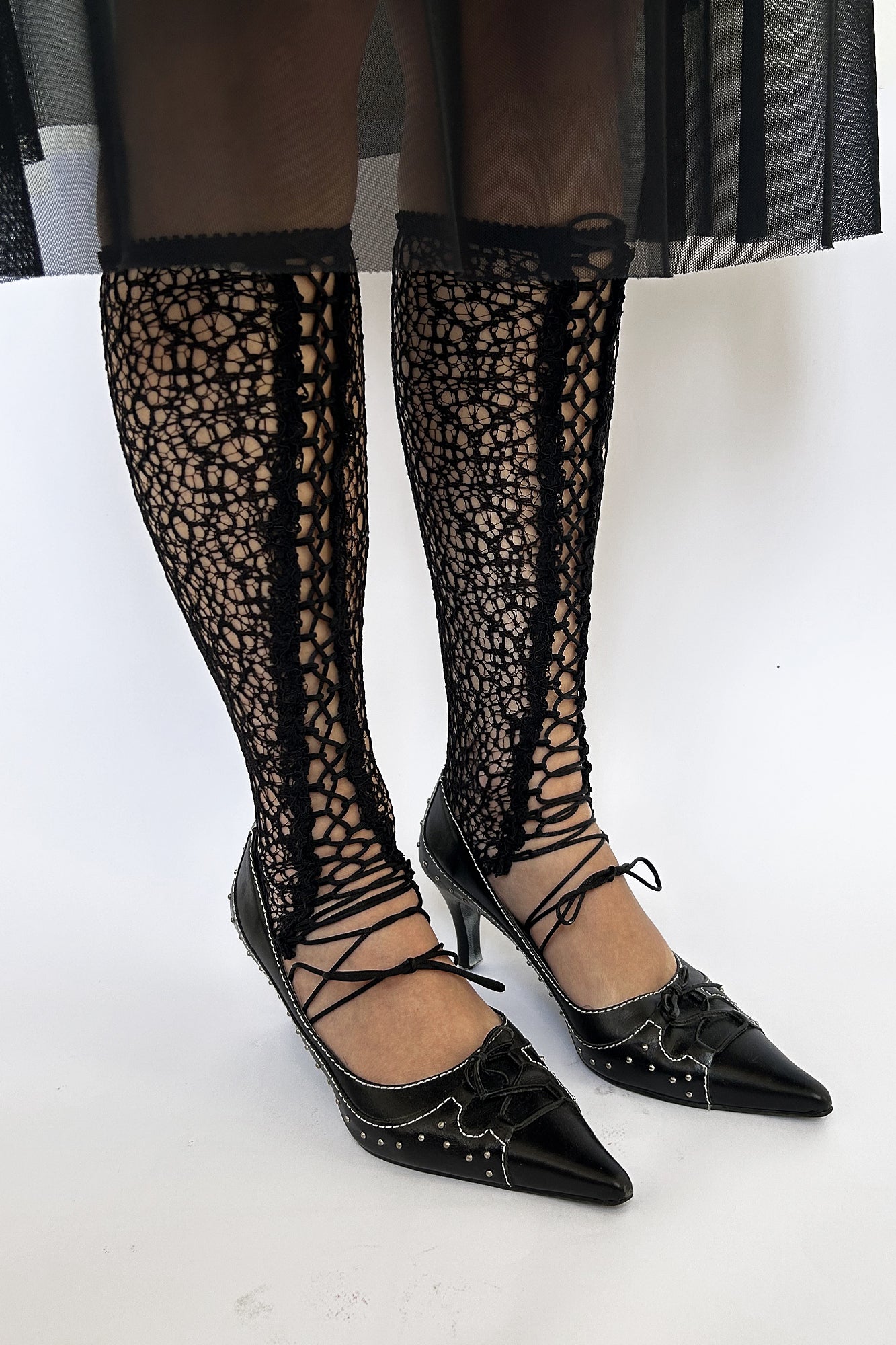 Caneleira renda preta