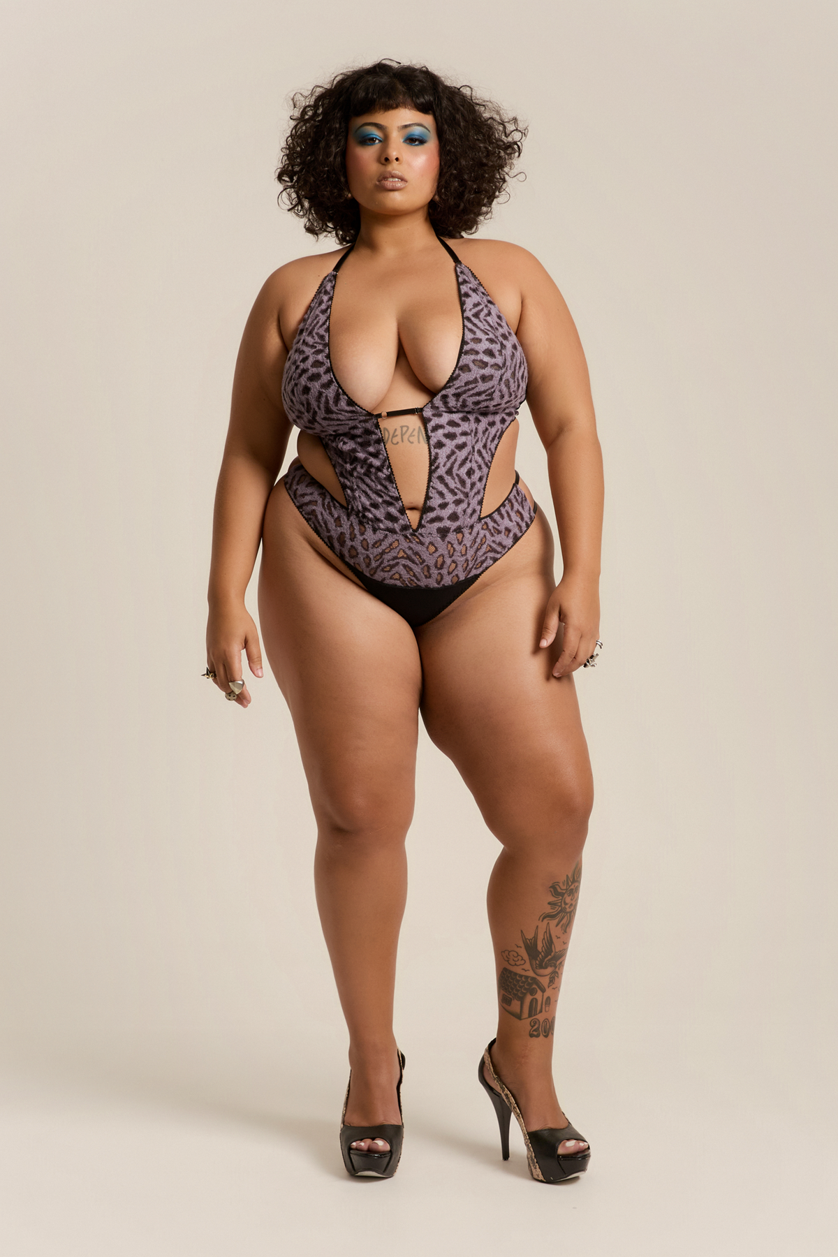 Body leopard roxo
