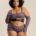 Top Leopard roxo
