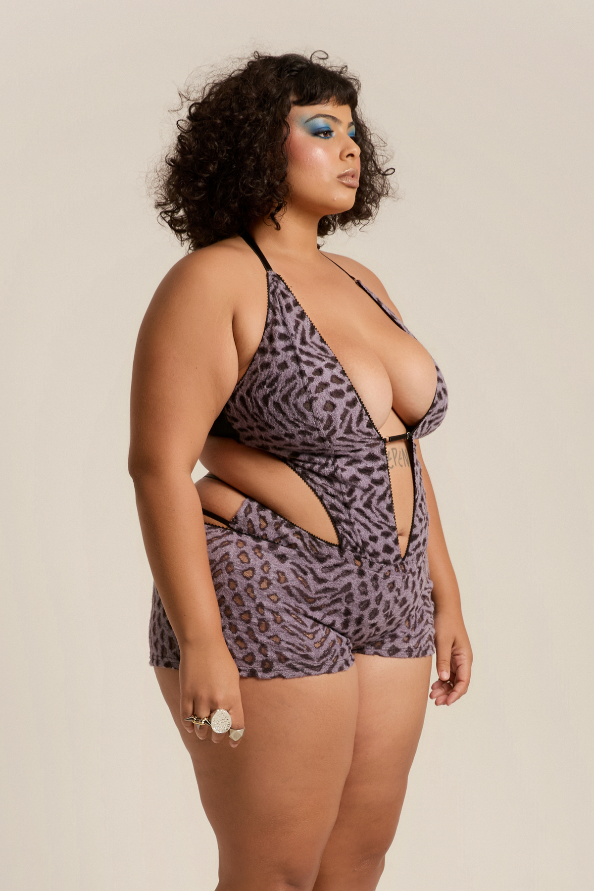 Shorts Leopard roxo